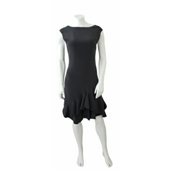 Silk Yaya Afalo Dark Grey Scoop Back Dress - Picture 1 of 6